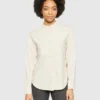2090056-1165-2 KnowledgeCotton Apparel Skjorte (Beige) – Dame | Skjorte
