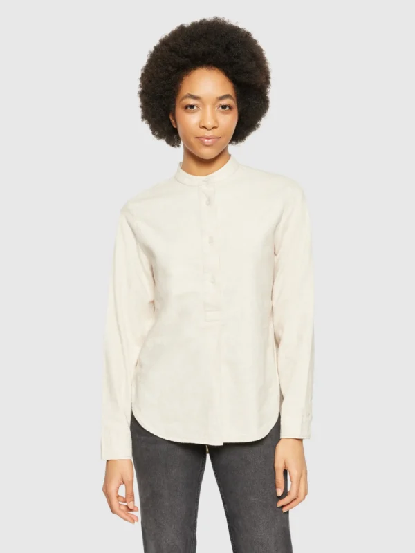 2090056-1165-2 KnowledgeCotton Apparel Skjorte (Beige) – Dame | Skjorte
