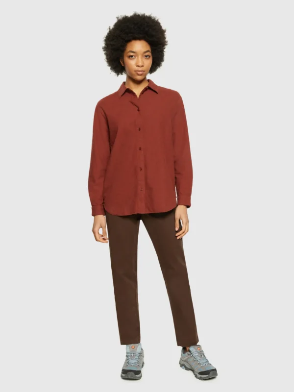 KnowledgeCotton Apparel Skjorte (Brun) – Dame | Skjorte