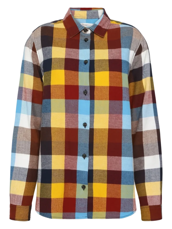 2090059-7032-4 KnowledgeCotton Apparel Ternet Skjorte (Multifarvet) – Dame | Skjorte