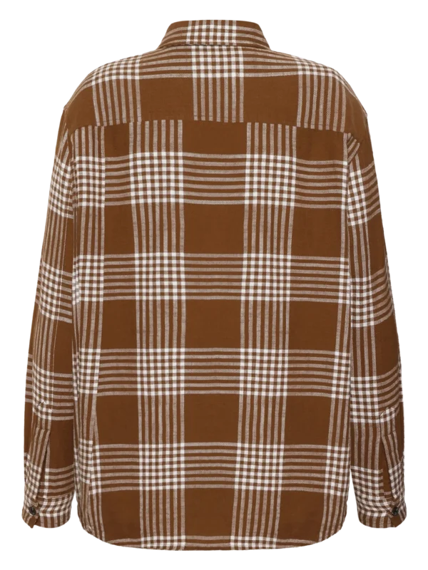 2090060-7026-5 KnowledgeCotton Apparel Ternet Skjorte (Brun) – Dame | Skjorte