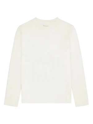 2120007-1387-5 KnowledgeCotton Apparel Langærmet T-shirt (Cremehvid) – Dame | T-shirt