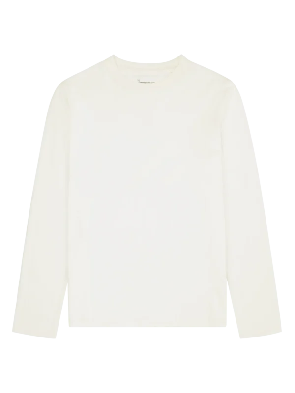 KnowledgeCotton Apparel Langærmet T-shirt (Cremehvid) – Dame | T-shirt