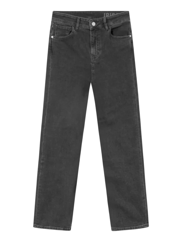 KnowledgeCotton Apparel Iris Mom Rinse Black (Mid rise) – Dame | Bukser