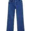 2170018-3043-5 KnowledgeCotton Apparel Zoey Flared Mid Rise Medium Blue Jeans – Dame | Bukser