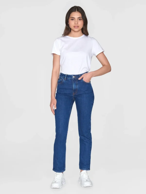 KnowledgeCotton Apparel Blue Denim Jeans (Mid rise) – Dame | Bukser