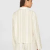2190021-8030-3 KnowledgeCotton Apparel Stribet Skjorte (Beige/Hvid) – Dame | Skjorte