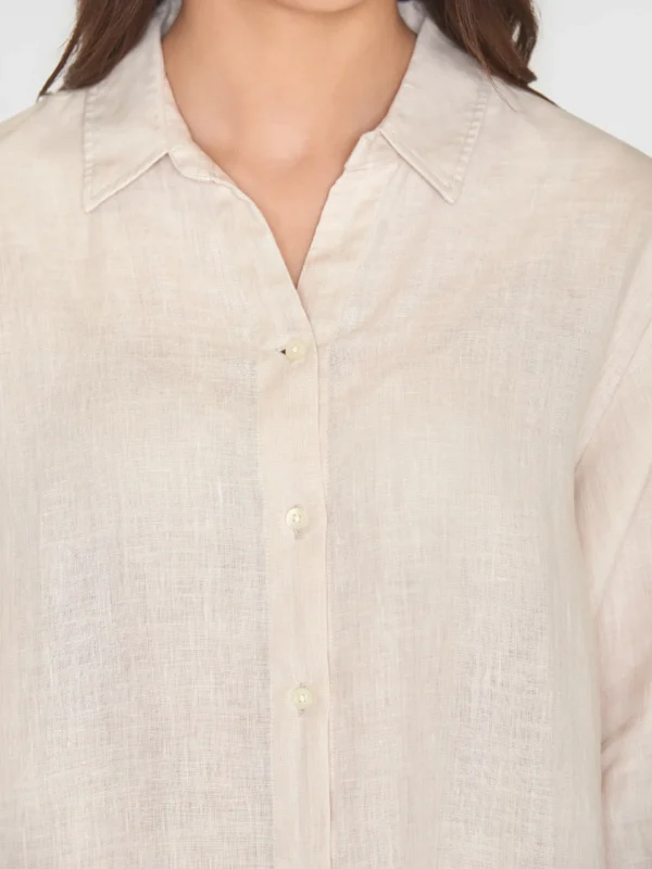 KnowledgeCotton Apparel Skjortekjole (Cremehvid) – Dame | Kjole