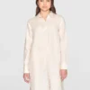 KnowledgeCotton Apparel Skjortekjole (Cremehvid) – Dame | Kjole