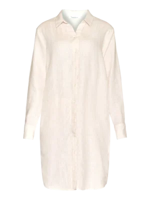 2200010-1228-5 KnowledgeCotton Apparel Skjortekjole (Cremehvid) – Dame | Kjole