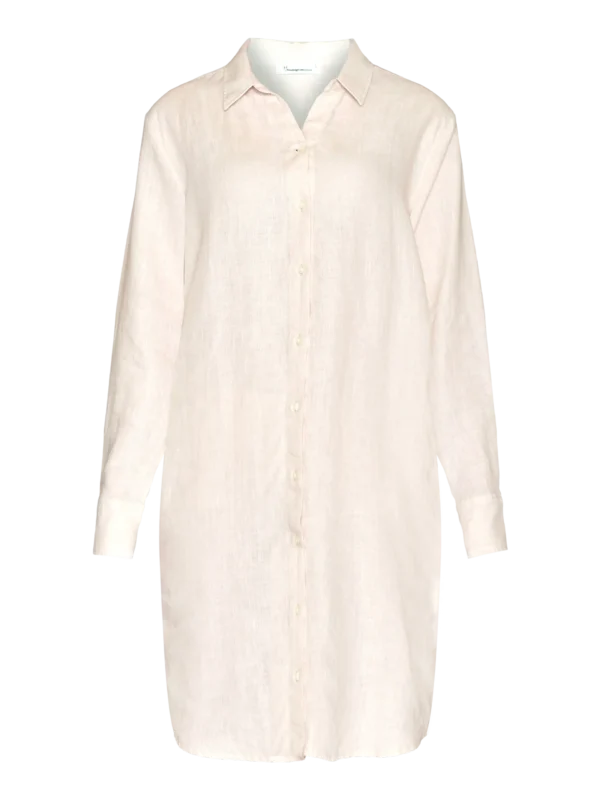 KnowledgeCotton Apparel Skjortekjole (Cremehvid) – Dame | Kjole