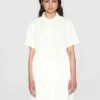 2200019-1387-2 KnowledgeCotton Apparel Kortærmet Kjole (Cremehvid) – Dame | Kjole