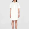 2200019-1387-4 KnowledgeCotton Apparel Kortærmet Kjole (Cremehvid) – Dame | Kjole