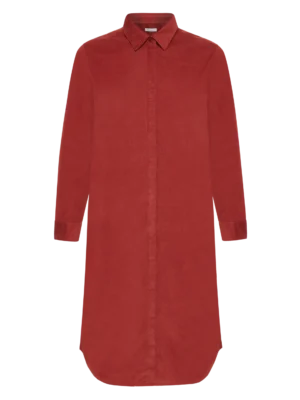2200035-1478-5 KnowledgeCotton Apparel Skjortekjole (Rød) – Dame | Skjorte