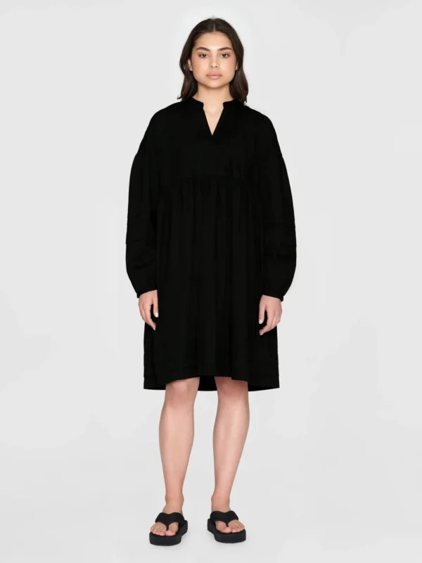 KnowledgeCotton Apparel Langærmet Kjole (Sort) – Dame | Kjole