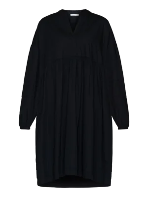 2200049-1300-5 KnowledgeCotton Apparel Langærmet Kjole (Sort) – Dame | Kjole