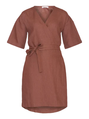 2200054-1441-5 KnowledgeCotton Apparel Kjole (Bordeaux) – Dame | Kjole