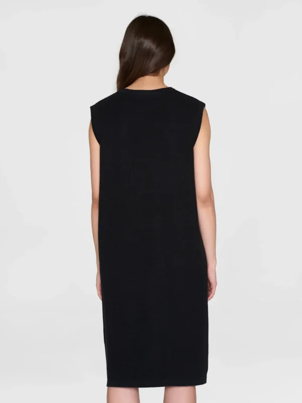 2200055-1300-6 KnowledgeCotton Apparel Uldkjole (Sort) – Dame | Kjole