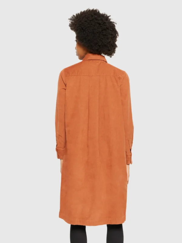 2200062-1426-3 KnowledgeCotton Apparel Skjortekjole (Mocha-Brun) – Dame | Skjorte