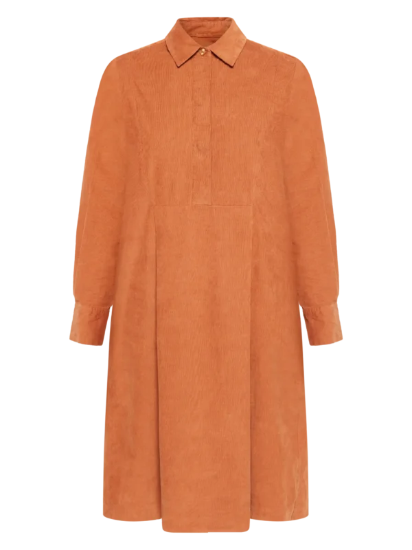 2200062-1426-5 KnowledgeCotton Apparel Skjortekjole (Mocha-Brun) – Dame | Skjorte