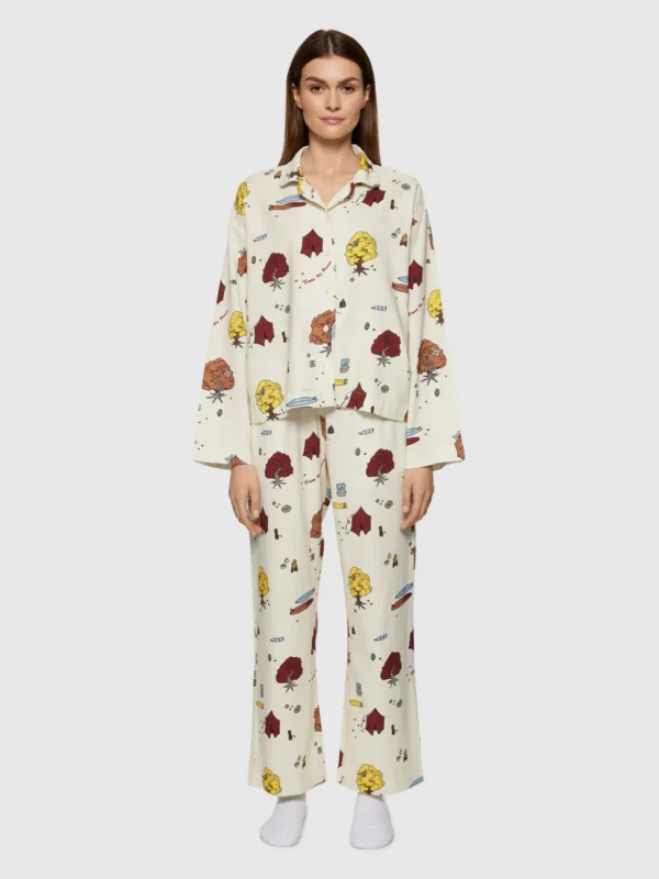 KnowledgeCotton Apparel Print Skjorte (Cremehvid) – Dame | Skjorte