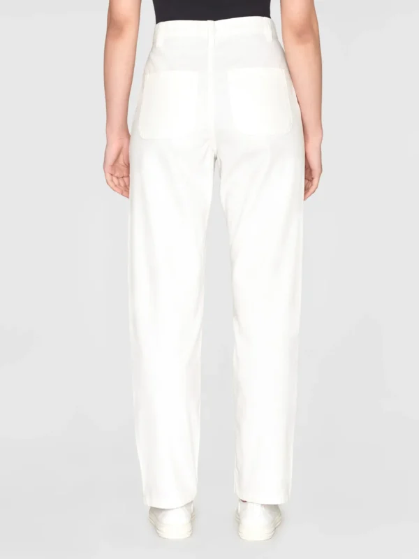 700007-1007-3 KnowledgeCotton Apparel Råhvid Bukser (Mid rise) – Dame | Bukser