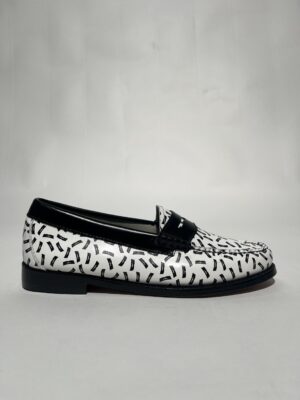 IMG_0254 G.H. Bass Weejuns Penny Loafers (Hvid/Sort) – Dame | Sko