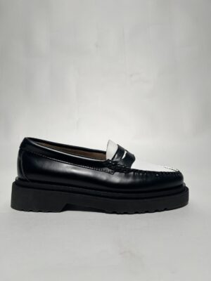 IMG_0302 G.H. Bass Weejuns 90s Penny Loafers Chunky (Hvid/Sort) – Dame | Sko