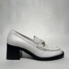 G.H. Bass Weejuns Saddle Bar Tied Heels (Hvid) – Dame | Sko