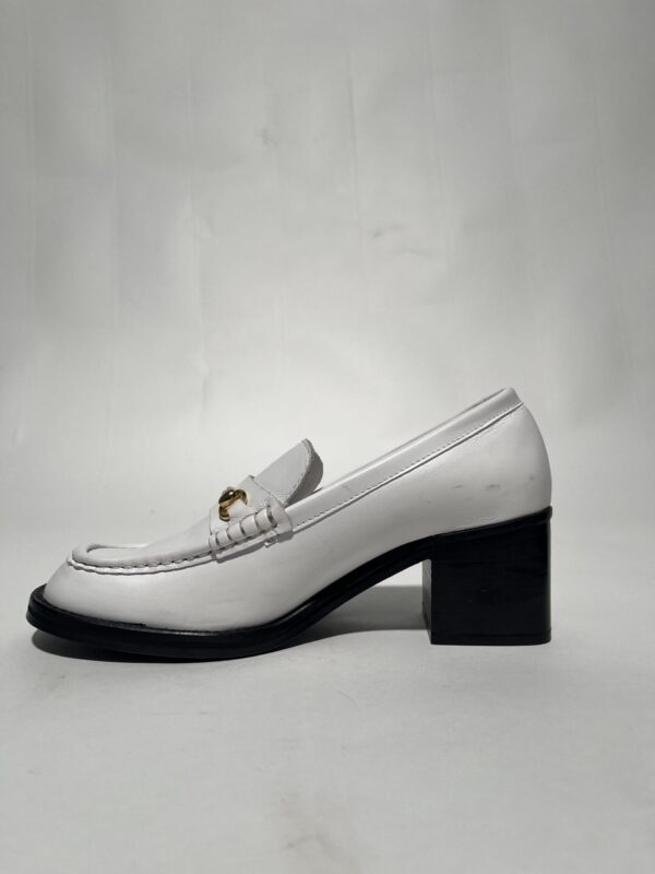 G.H. Bass Weejuns Saddle Bar Tied Heels (Hvid) – Dame | Sko