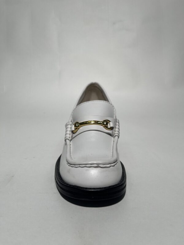 G.H. Bass Weejuns Saddle Bar Tied Heels (Hvid) – Dame | Sko