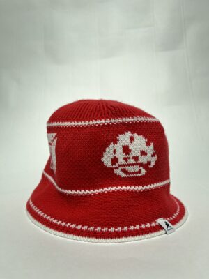IMG_0550 Kangol Super Kroo Knit Bucket – Unisex | Rød m. mønster | Hat