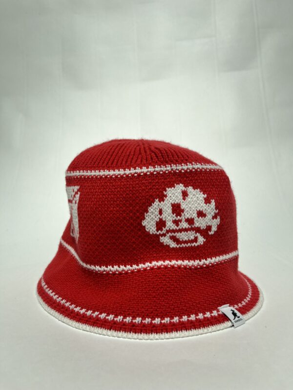 IMG_0550 Kangol Super Kroo Knit Bucket – Unisex | Rød m. mønster | Hat