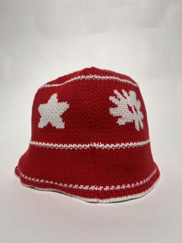 IMG_0551 Kangol Super Kroo Knit Bucket – Unisex | Rød m. mønster | Hat