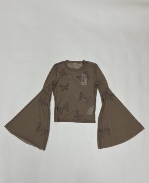 IMG_0680 Guess Jeans Polyester Mesh Trøje (Brun) – Dame | Trøje