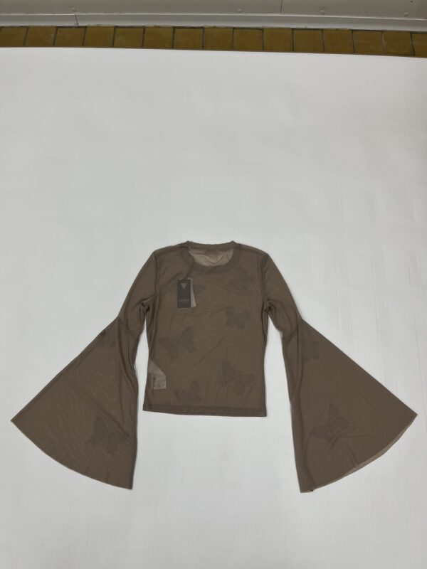 IMG_0681 Guess Jeans Polyester Mesh Trøje (Brun) – Dame | Trøje