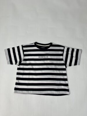 IMG_0701 Guess Jeans Stribet T-shirt (Hvid/Navy/Lyserød) – Dame | T-shirt