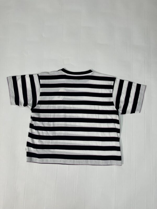 Guess Jeans Stribet T-shirt (Hvid/Navy/Lyserød) – Dame | T-shirt