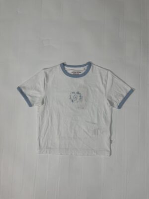 IMG_0705 Guess Jeans Cropped T-shirt (Hvid/Lyseblå) – Dame | T-shirt