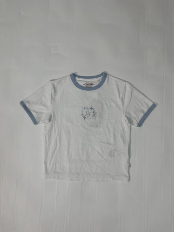 Guess Jeans Cropped T-shirt (Hvid/Lyseblå) – Dame | T-shirt