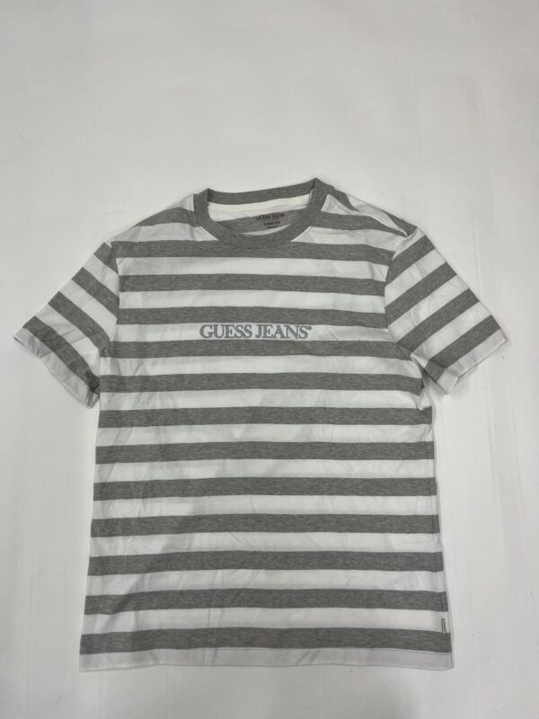 Guess Jeans Stribet T-shirt (Hvid/Grå) – Herre | T-shirt