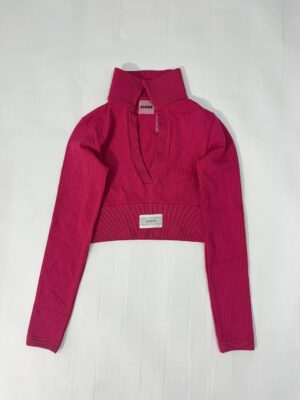 IMG_4953 2 Guess Jeans Top med V-udskæring (Lyserød) – Dame | Strik-top