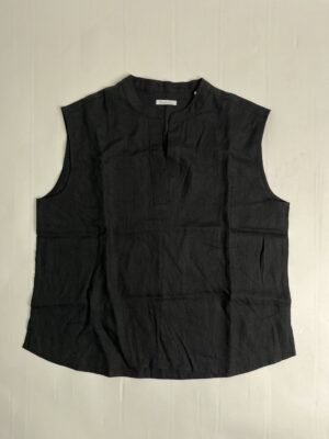 IMG_0215 KnowledgeCotton Apparel Sort tank-skjorte v-hals – Dame | Skjorte