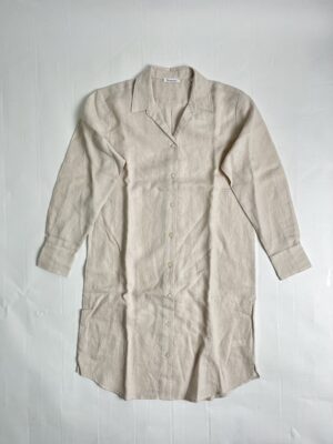 IMG_0219 KnowledgeCotton Apparel Skjortekjole (Cremehvid) – Dame | Kjole