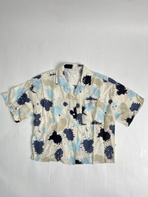 IMG_0223 KnowledgeCotton Apparel Creme m. plet-print – Dame | Skjorte