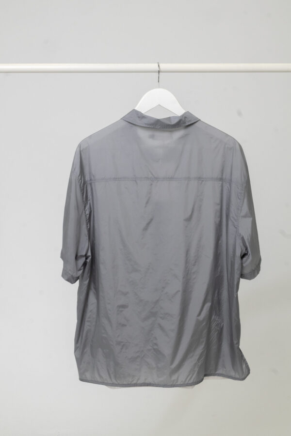 AMOMENTO Nylon Short Sleeve Shirt (Blue Grey) - Herre