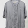 AMOMENTO Nylon Short Sleeve Shirt (Blue Grey) - Herre