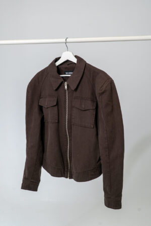 M-134355 (4) Han Kjøbenhavn Brown Cotton Canvas Short Jacket - Unisex
