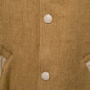 RECTO Butler Faux Leather Contrast Collar Wool Jacket - Unisex
