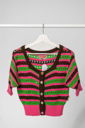 Andersson Bell Choi Jewel Buttons Stripe Cardigan - Dame